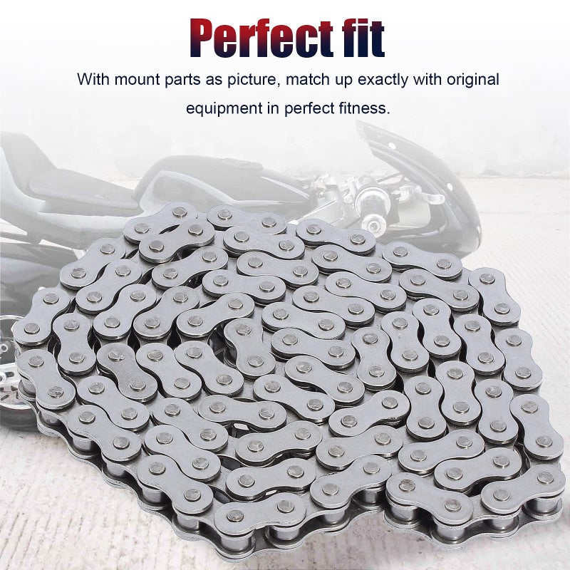 QAZAKY 415 Heavy Duty Chain 110 Link + Chain Breaker Cutter Link Remove Tool for 49cc 50cc 60cc 70cc 80cc 2-stroke Engine Motorized Bicycle Bike Motorcycle ATV Mower Mini Dirt Bikes 415-110L - Image 5